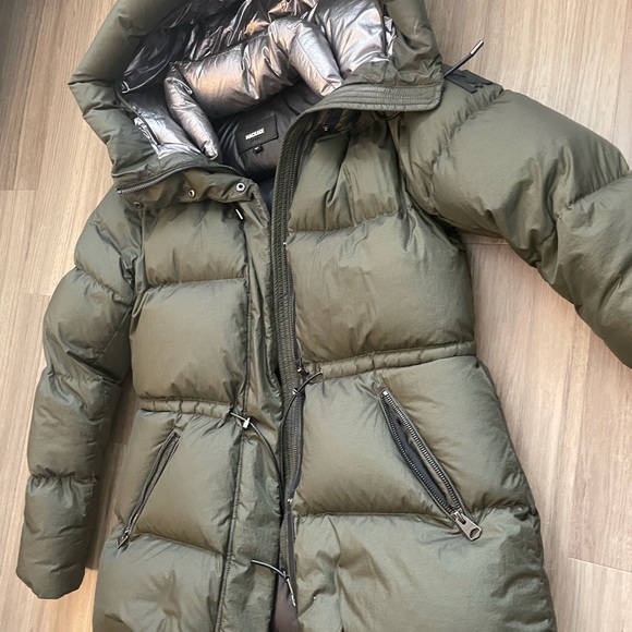 Mackage Freya dark green small down jacket puffer - Picture 3 of 4